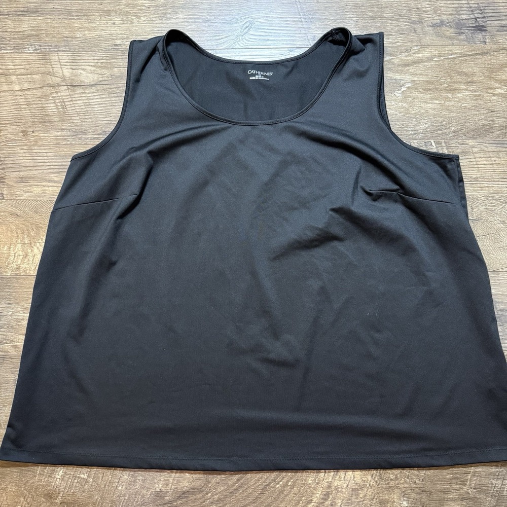 Catherines Black Sleeveless Scoop Neck Pullover Tank Top‎ Plus Size 3X